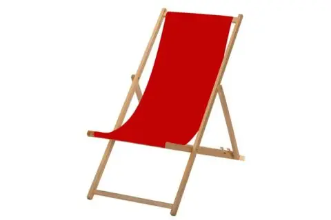 Liegestuhl rot