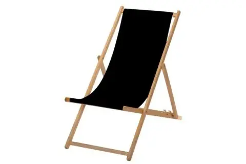 Liegestuhl schwarz