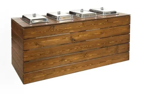 Buffetelement 2m Holz/Outdoor Catering