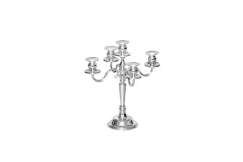 Kerzenleuchter 5-armig versilbert