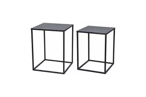 Loungetisch CUBO 2er-Set schwarz