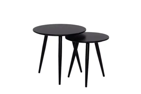 Loungetisch SENJA 2er-Set schwarz