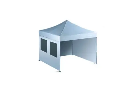 Seitenwand 3 m weiß mit Fenster Easy-Up Faltzelt