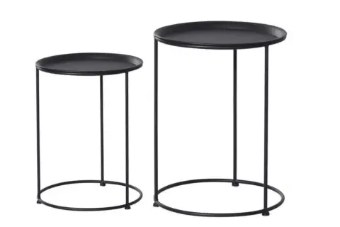 Loungetisch SUNNY 2er-Set schwarz